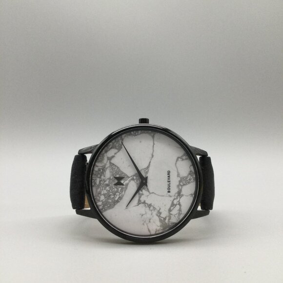 MVMT Marble Boulevard Watch Women 38mm Black Leather Band New Battery main image 7